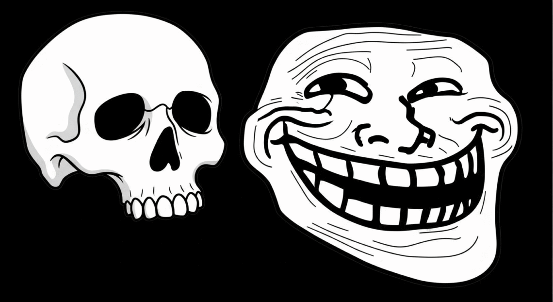 skull troll face