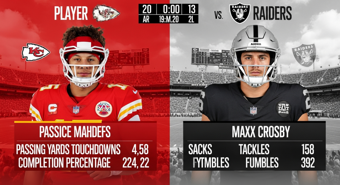 Kansas City Chiefs vs Las Vegas Raiders Match Player Stats